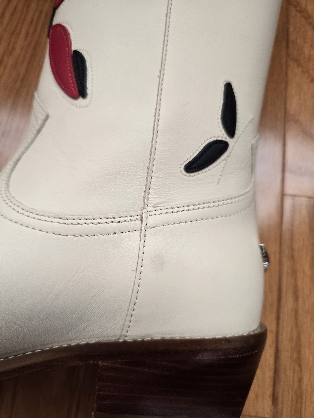 NEW Zadig And Voltaire Cream Western Cara Leather Boots Size 36 - Picture 10 of 16